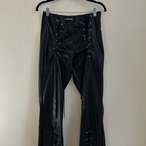 I.AM.GIA Sick Lace Up Tie Pants in Size L - Picture 2 of 5